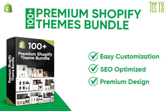 100+ Premium Shopify Theme Bundle Graphic